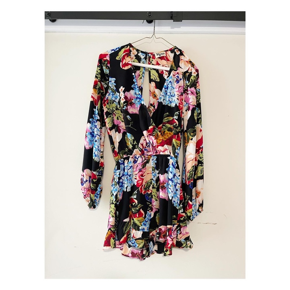 Floral and black romper from Show Me Your MuMu